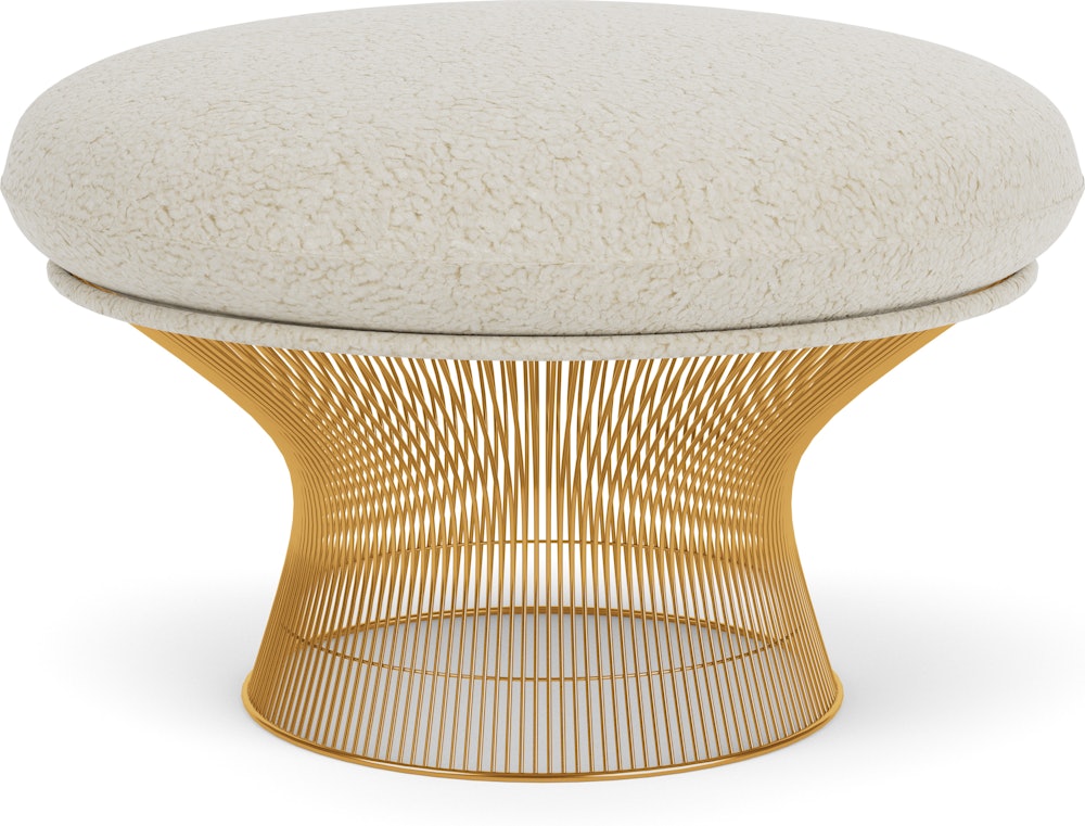 Platner Ottoman - Gold, Puff, Cloud