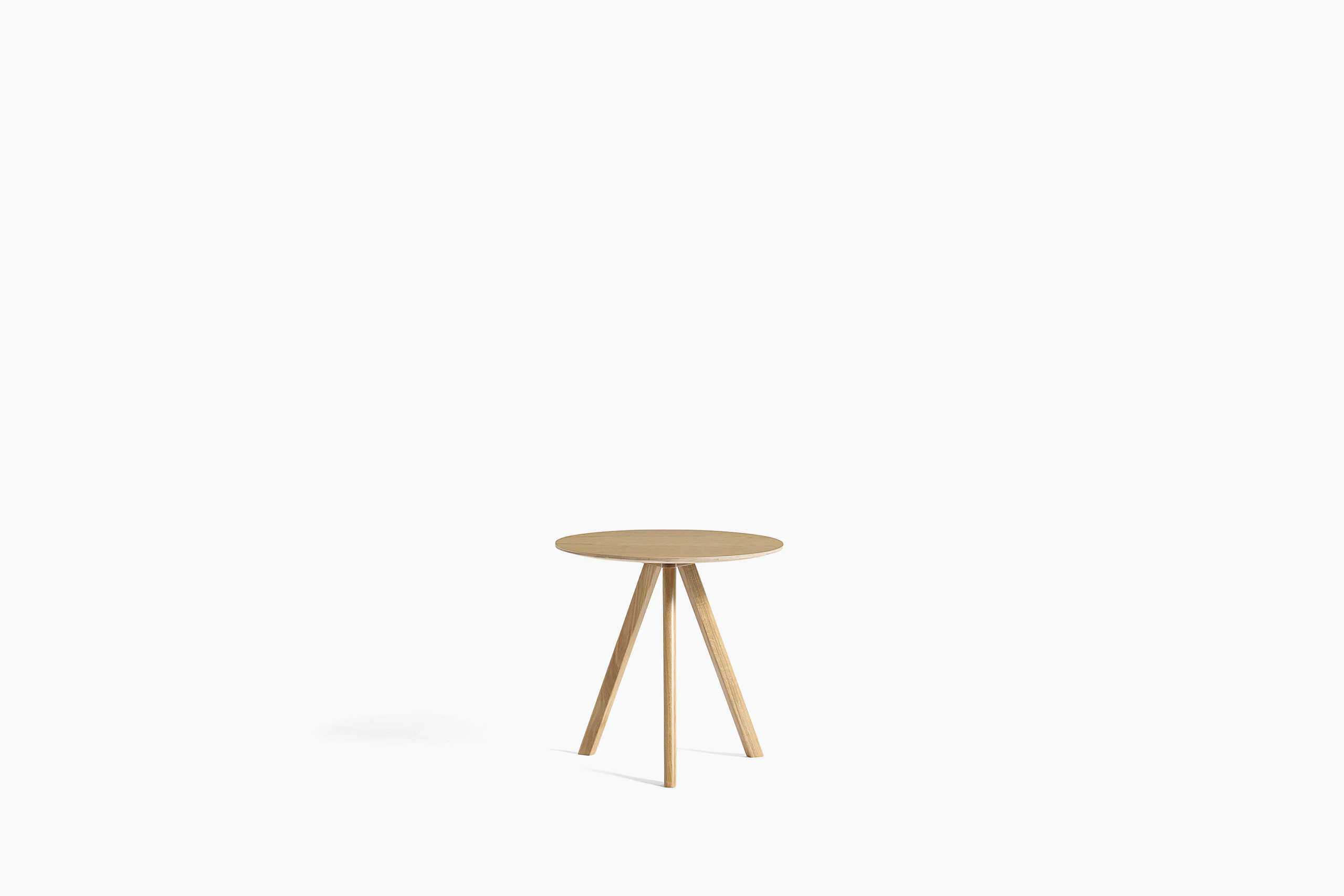 Oak Copenhague Side Table, viewed from the front.