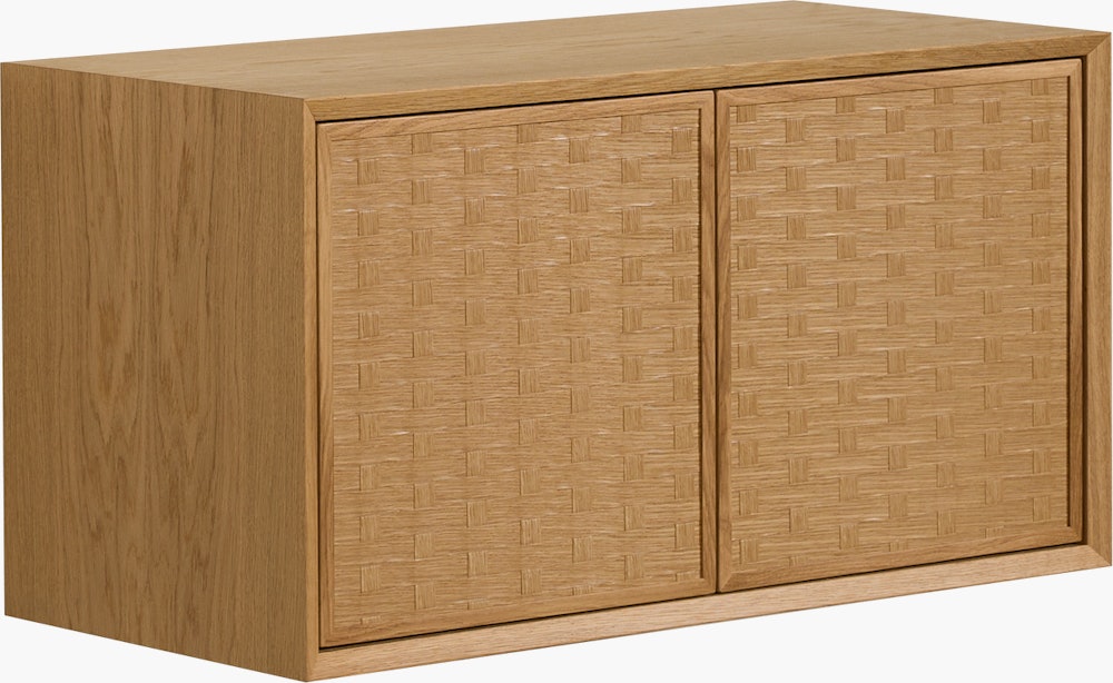 System Cado Sideboard - 1 Cabinet,  Oak,  Woven Push Cabinet