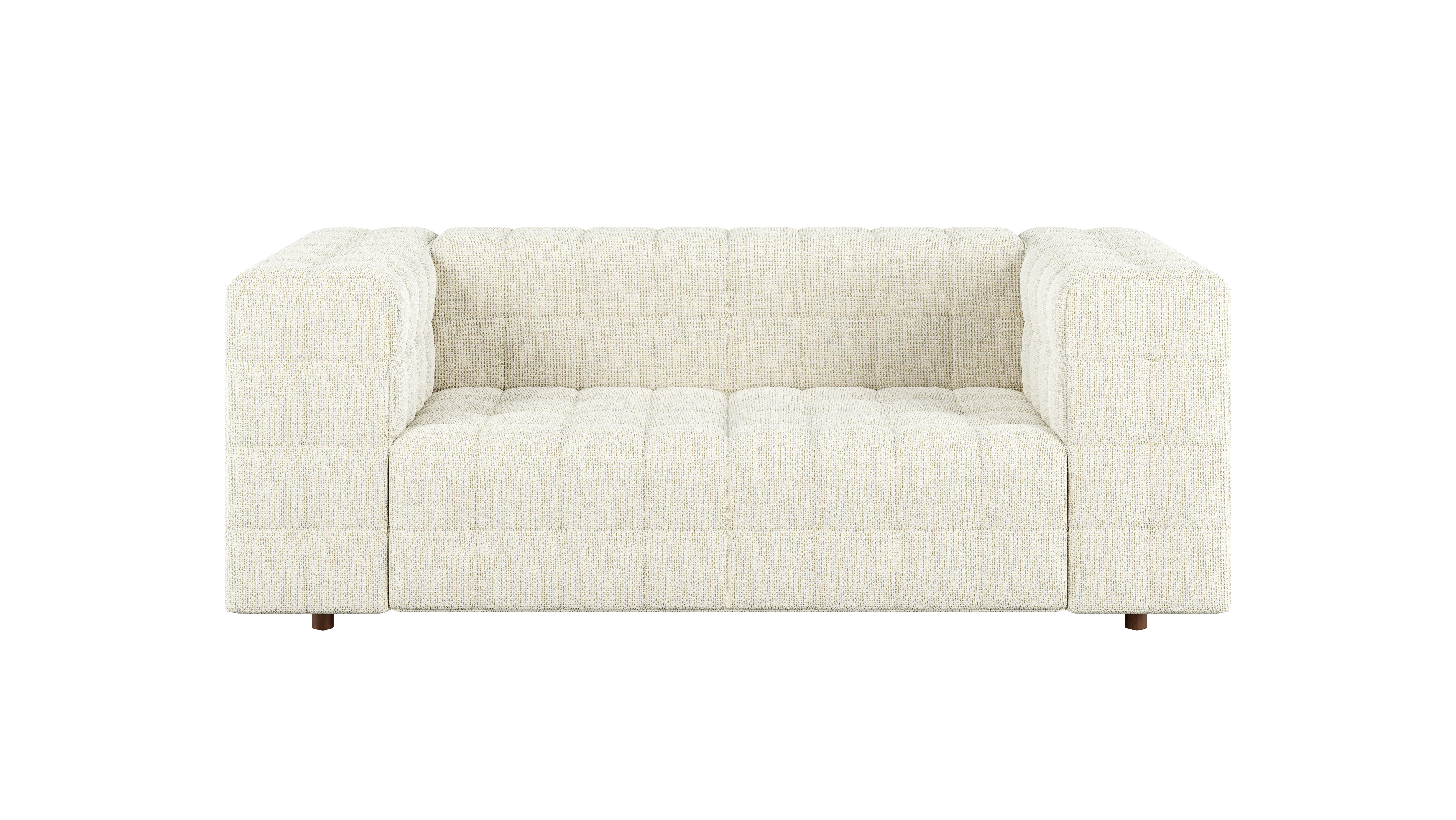 Rapport Sofa 2 Seater in Capri Snow with Walnut Legs