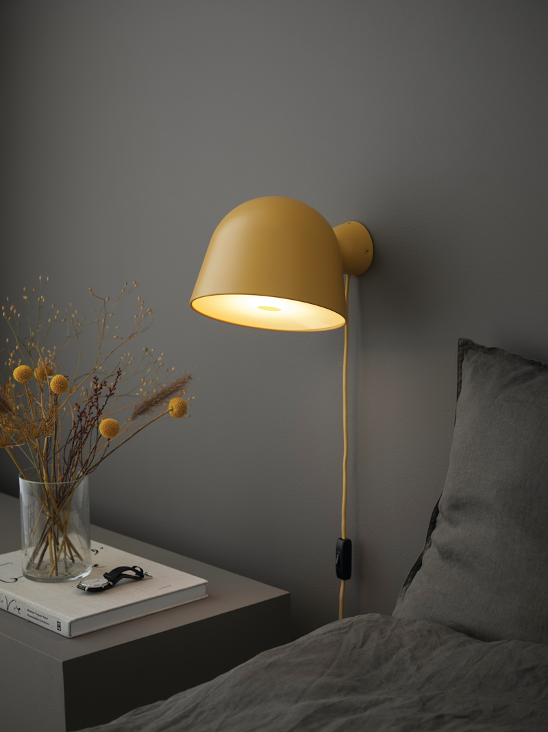 Innovative Design Headboard Reading Light. No Drilling Golden Book Light  for Bedtime Reading. Dimmable LED Book Reading Lamp with Bulb. Movable 