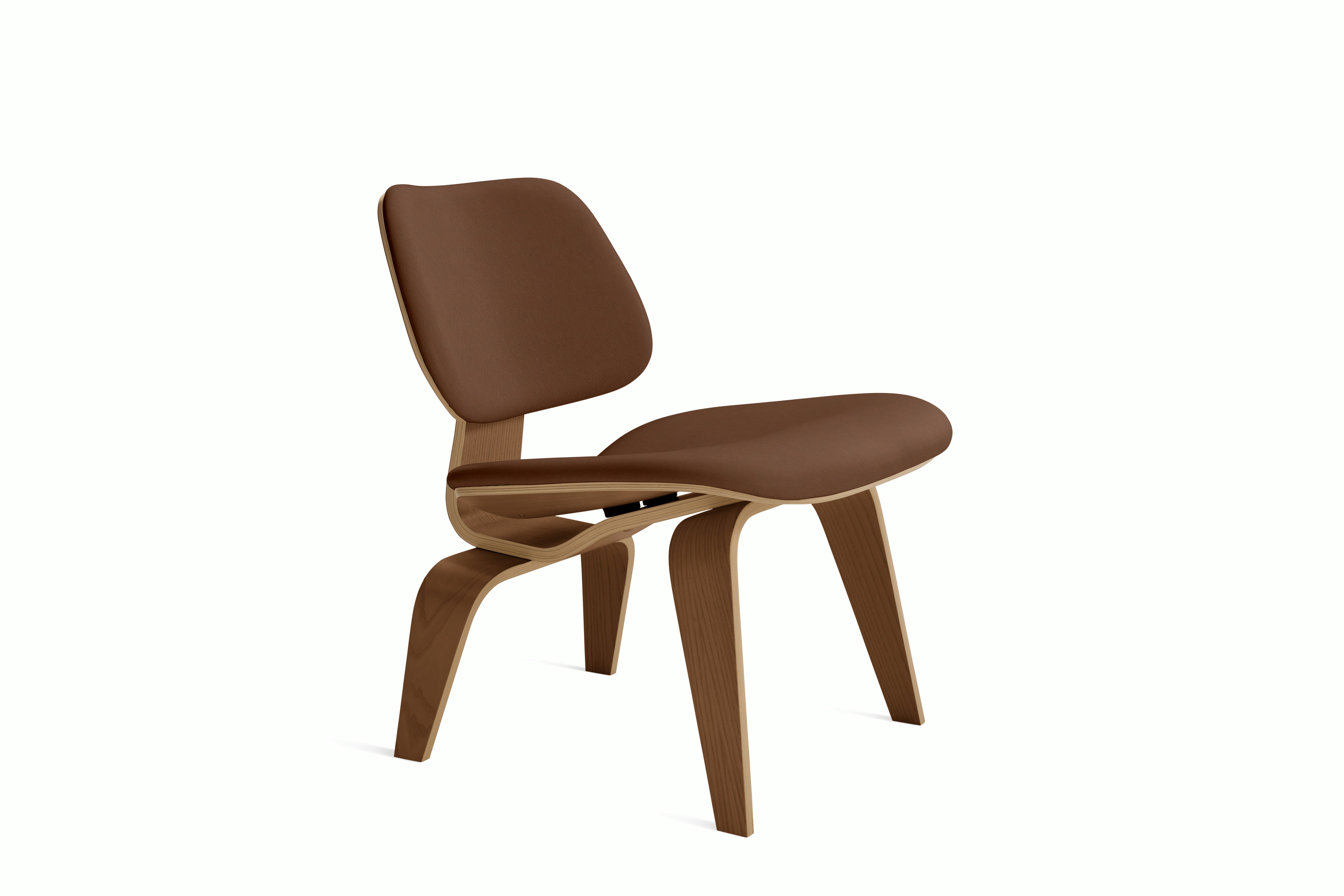 Eames Molded Plywood Lounge Chair Wood Base (LCW) - Upholstered,  Ebony,  Luce,  Agrarian