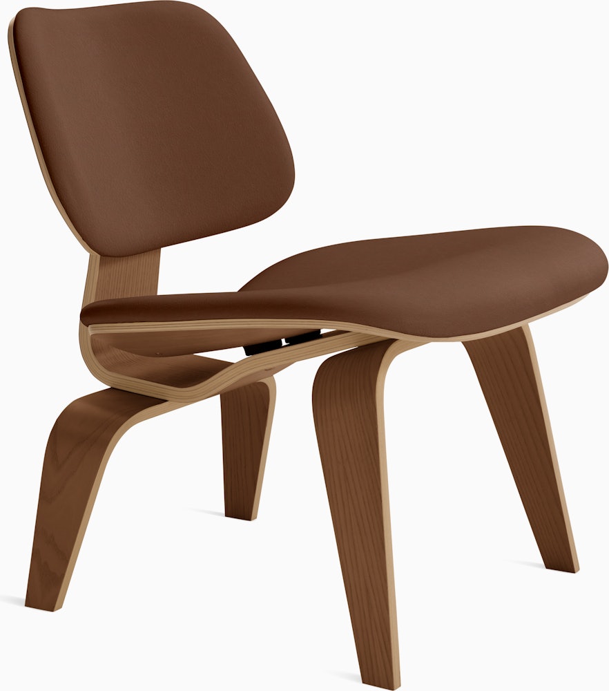 Eames Molded Plywood Lounge Chair Wood Base (LCW) - Upholstered,  Ebony,  Luce,  Agrarian