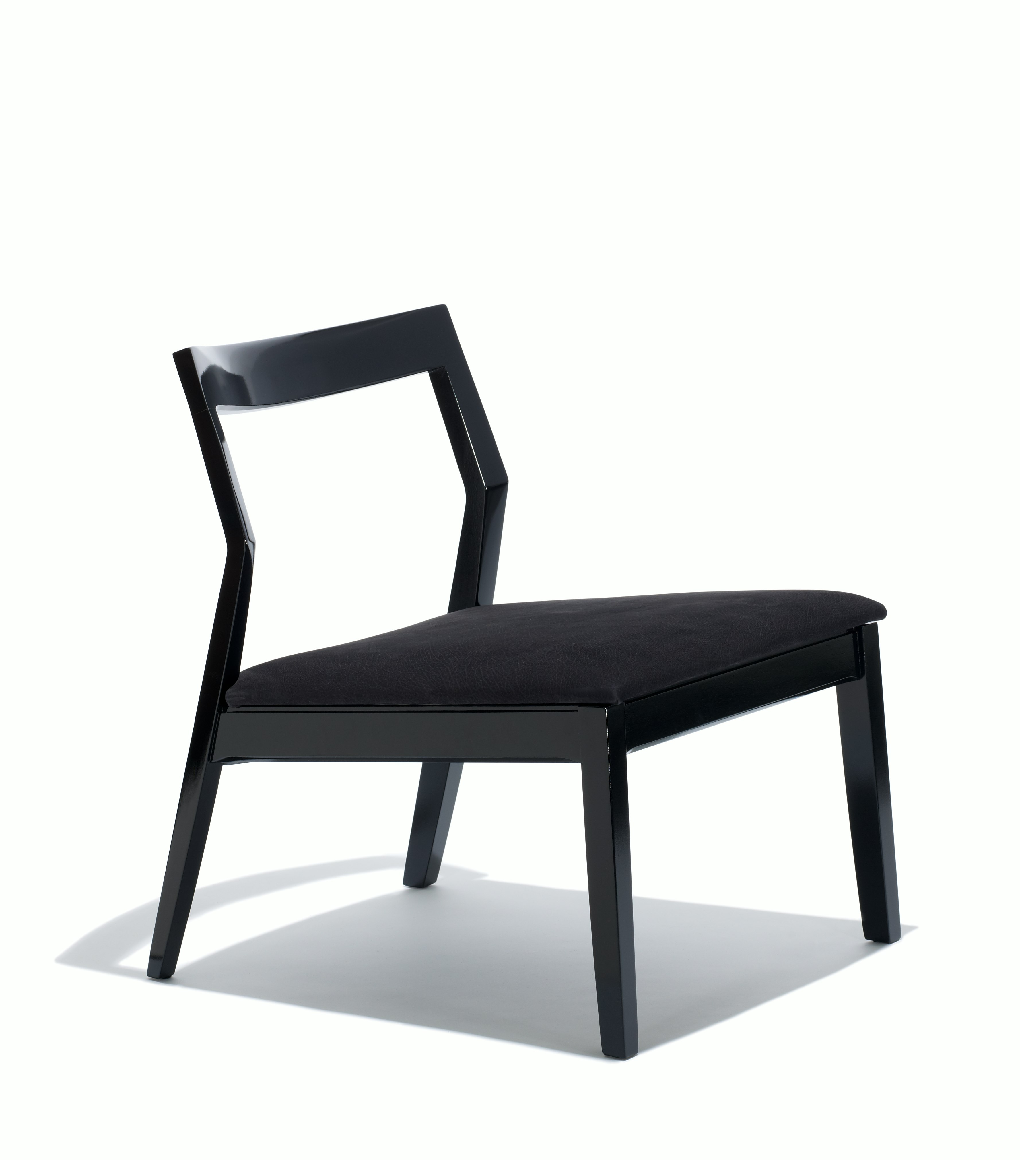 Knoll Black Lacquer Krusin Lounge Chair