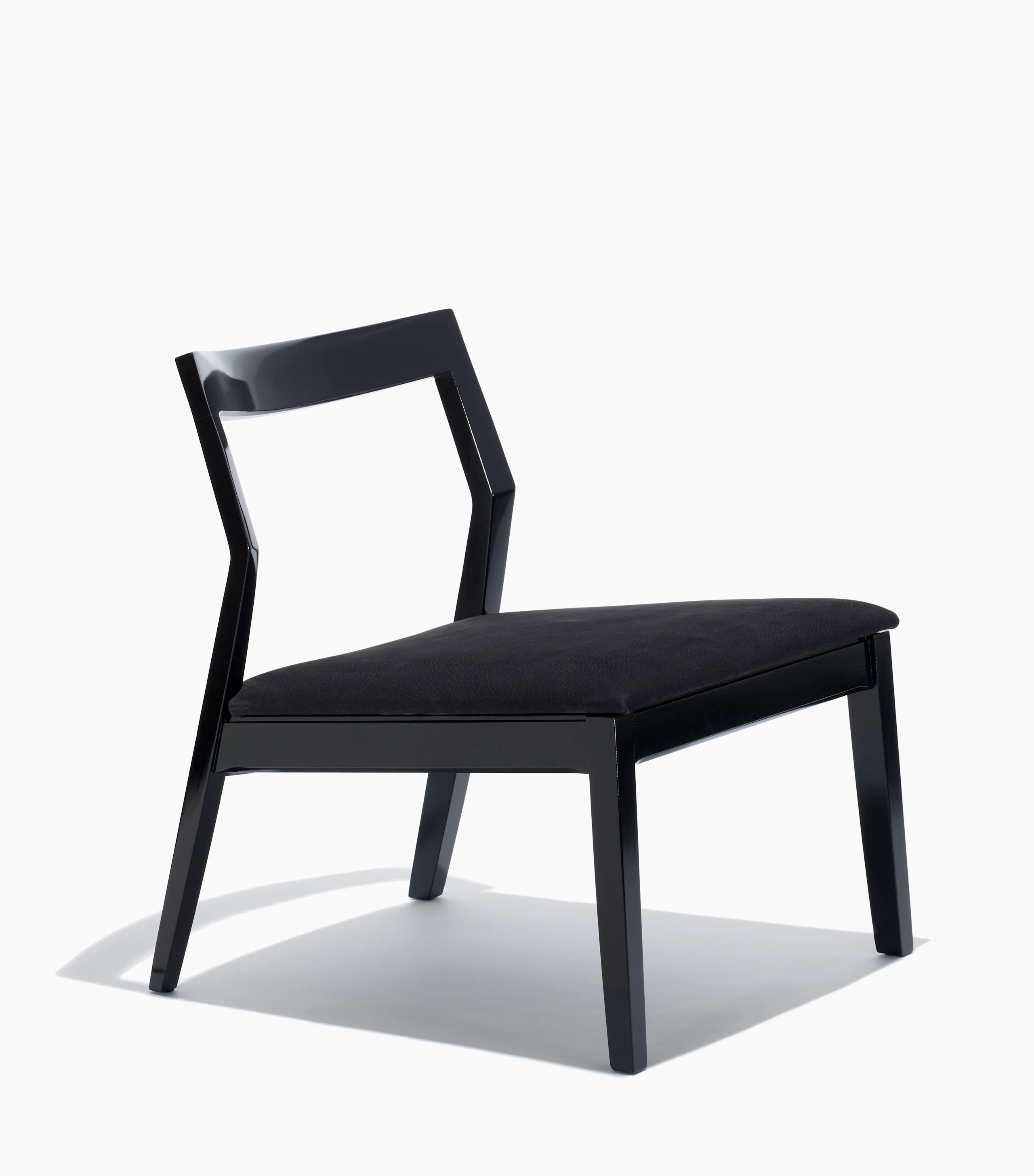 Knoll Black Lacquer Krusin Lounge Chair