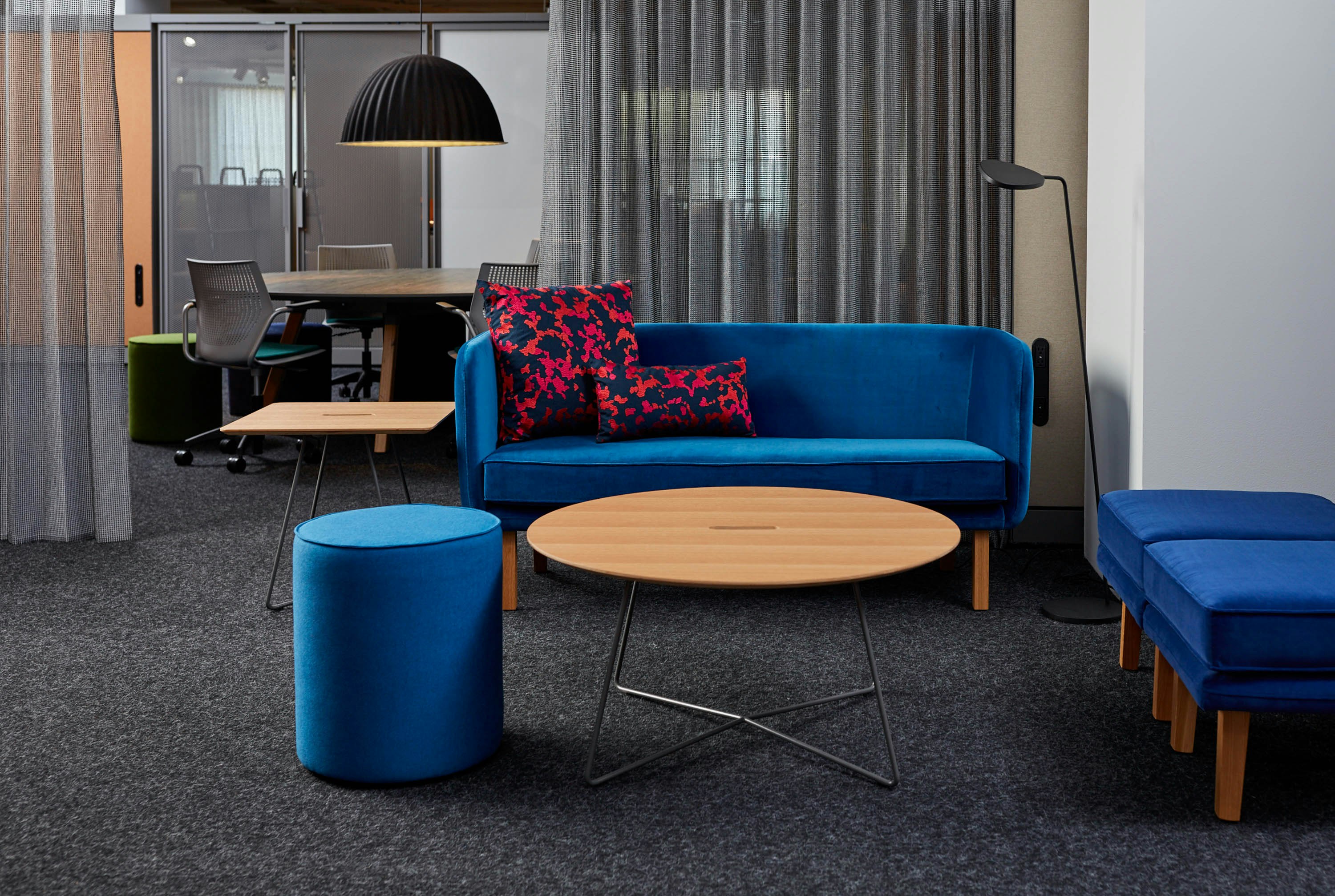 neocon 2018 k. collection lounge area rockwell unscripated ocassional table