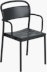 Linear Steel Chair - Armchair,  Black