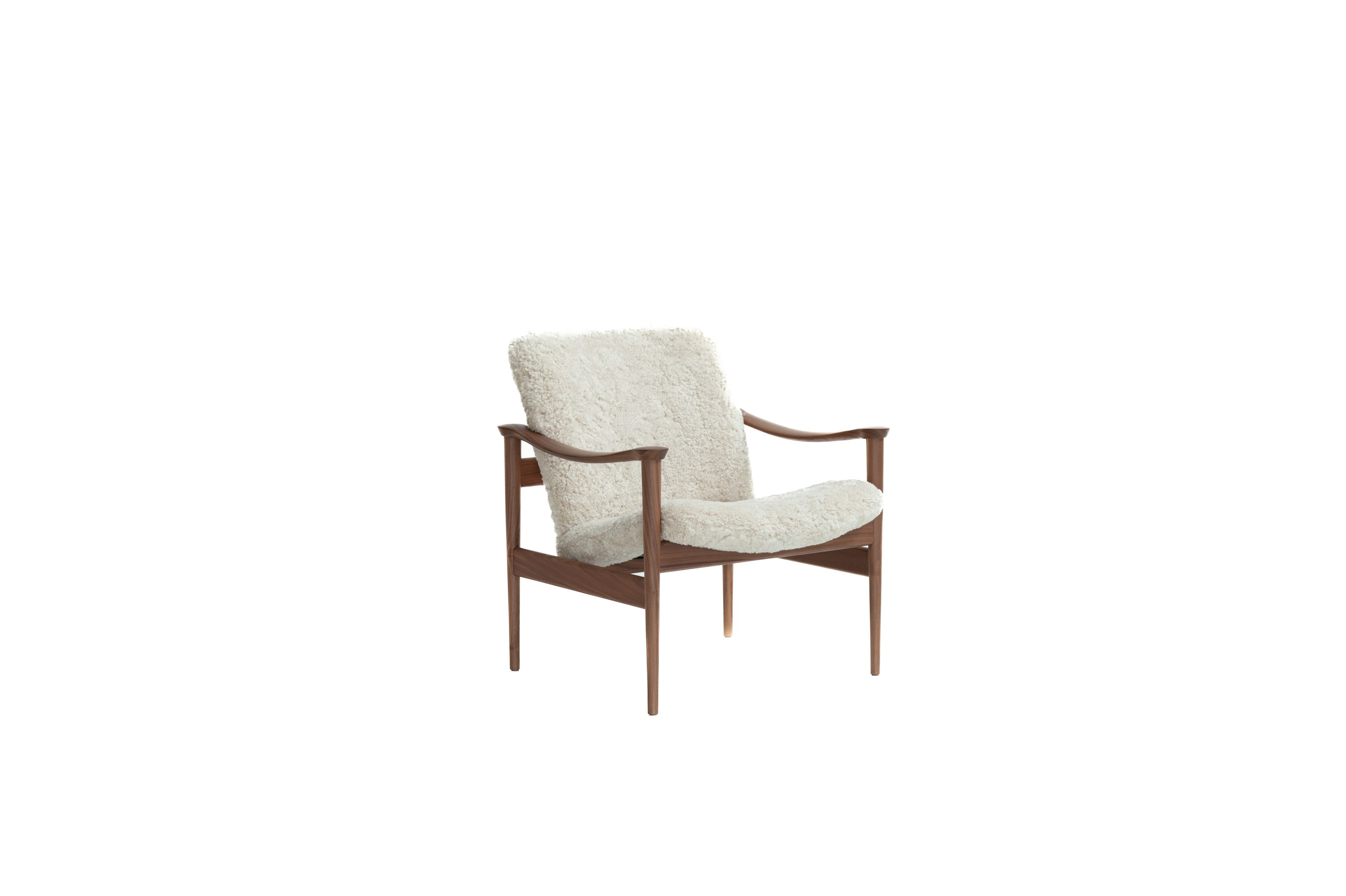 Modell 711 Chair - Shearling, Moonlight, Walnut