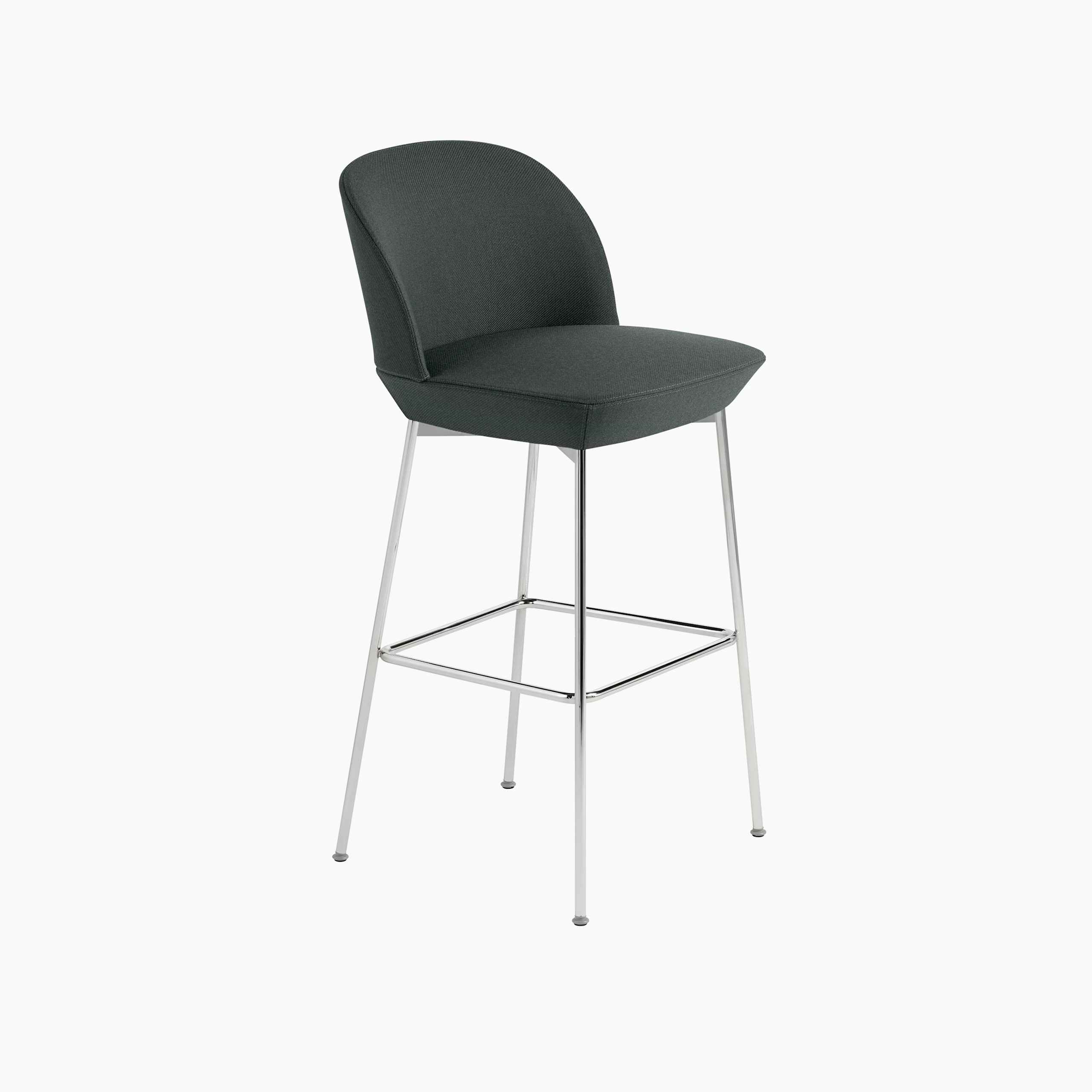 Oslo barstool 75 cm twill weave 990 chrome
