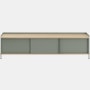 Enfold Sideboard, Low Wide: Dusty Green and Oak