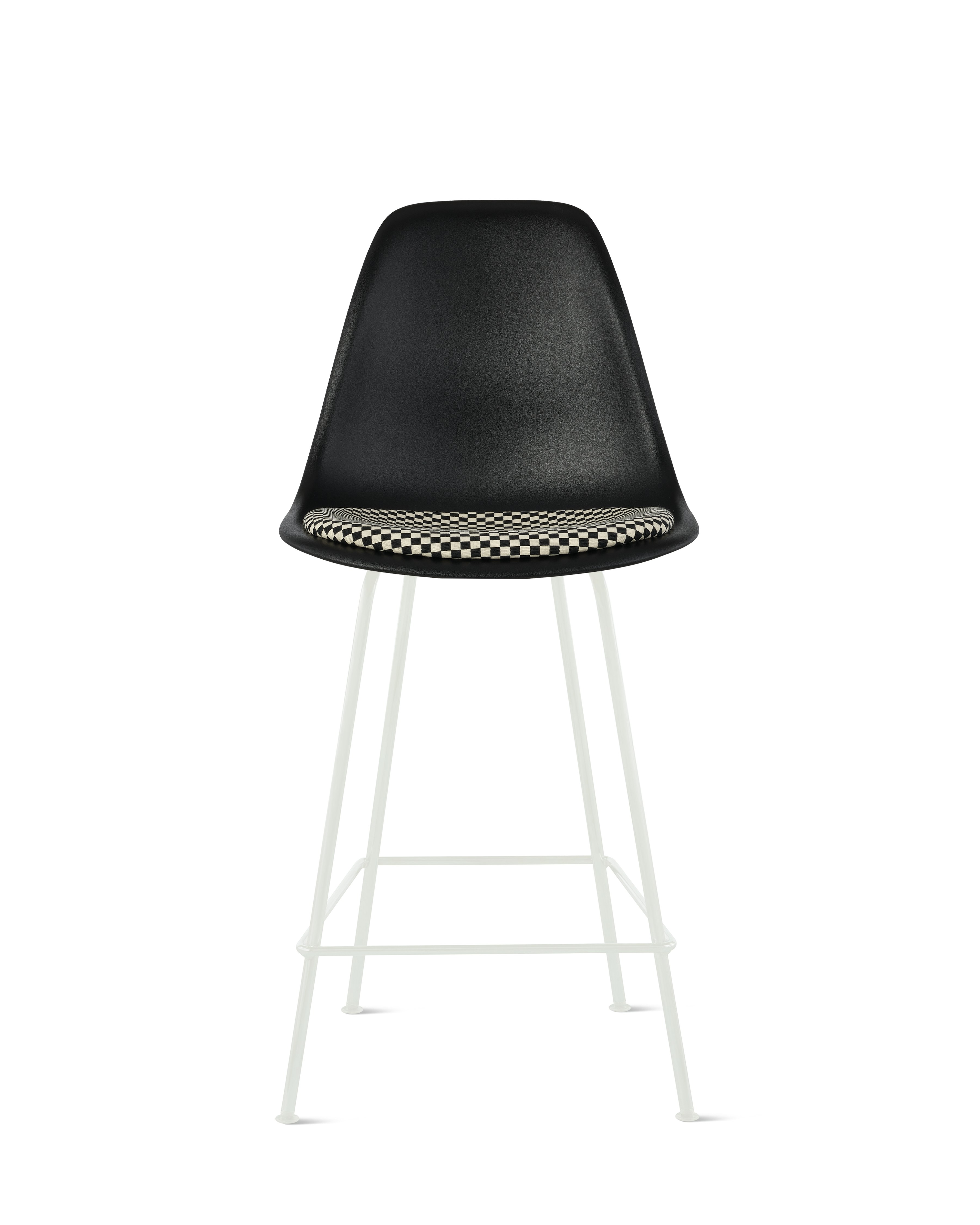 Eames Molded Plastic Stool with Seat Pad