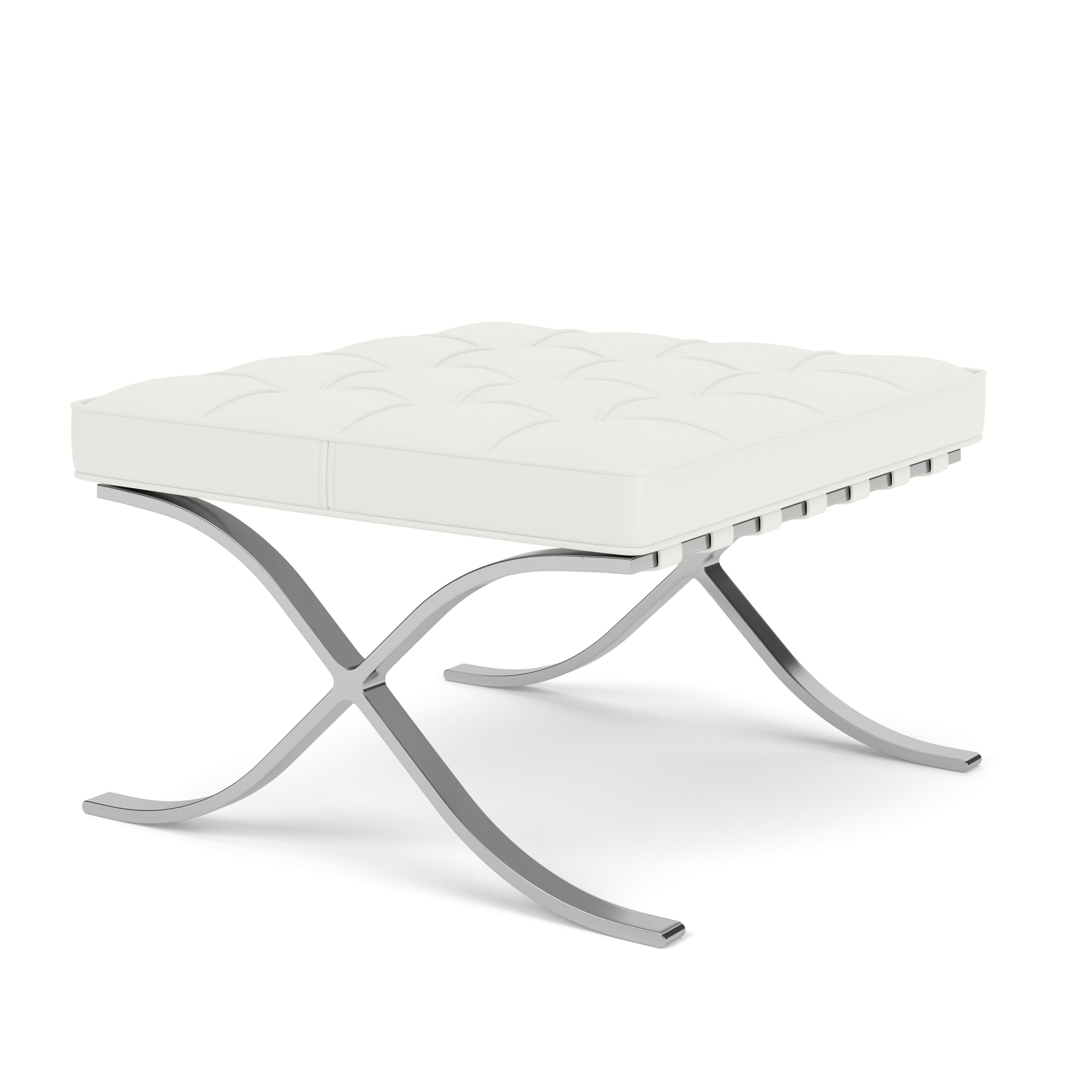 Barcelona Stool - Chrome, Acqua Leather, Bering Sea