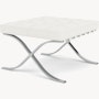Barcelona Stool - Chrome, Acqua Leather, Bering Sea