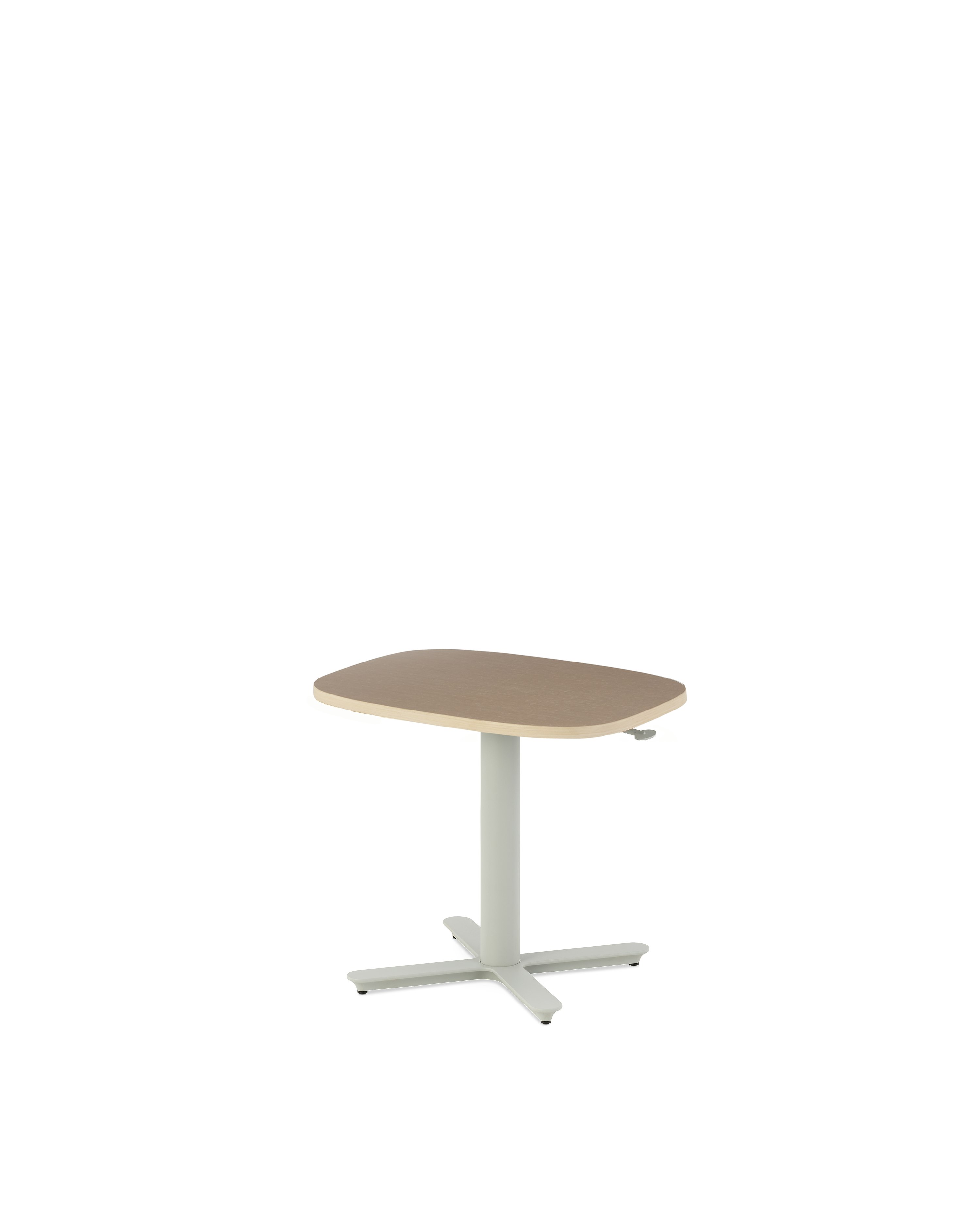 Small Passport Work table with ash top, light grey base and glides