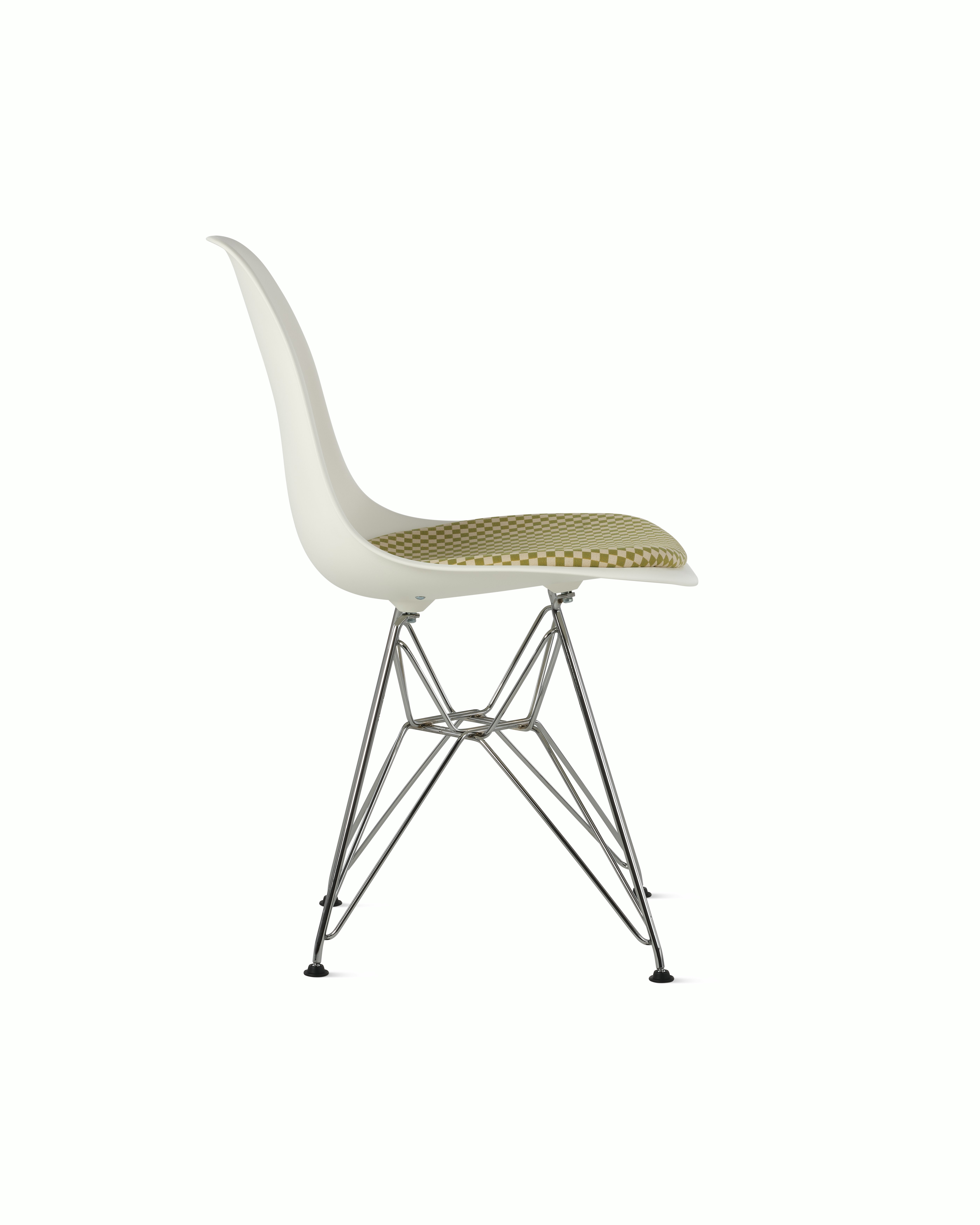 Eames Molded Plastic Side Chair with Seat Pad