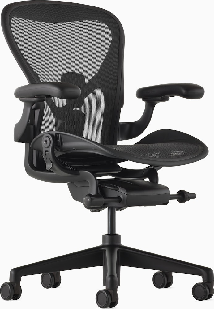 Aeron Onyx, Posturefit back support, with  tilt limiter and fixed arms