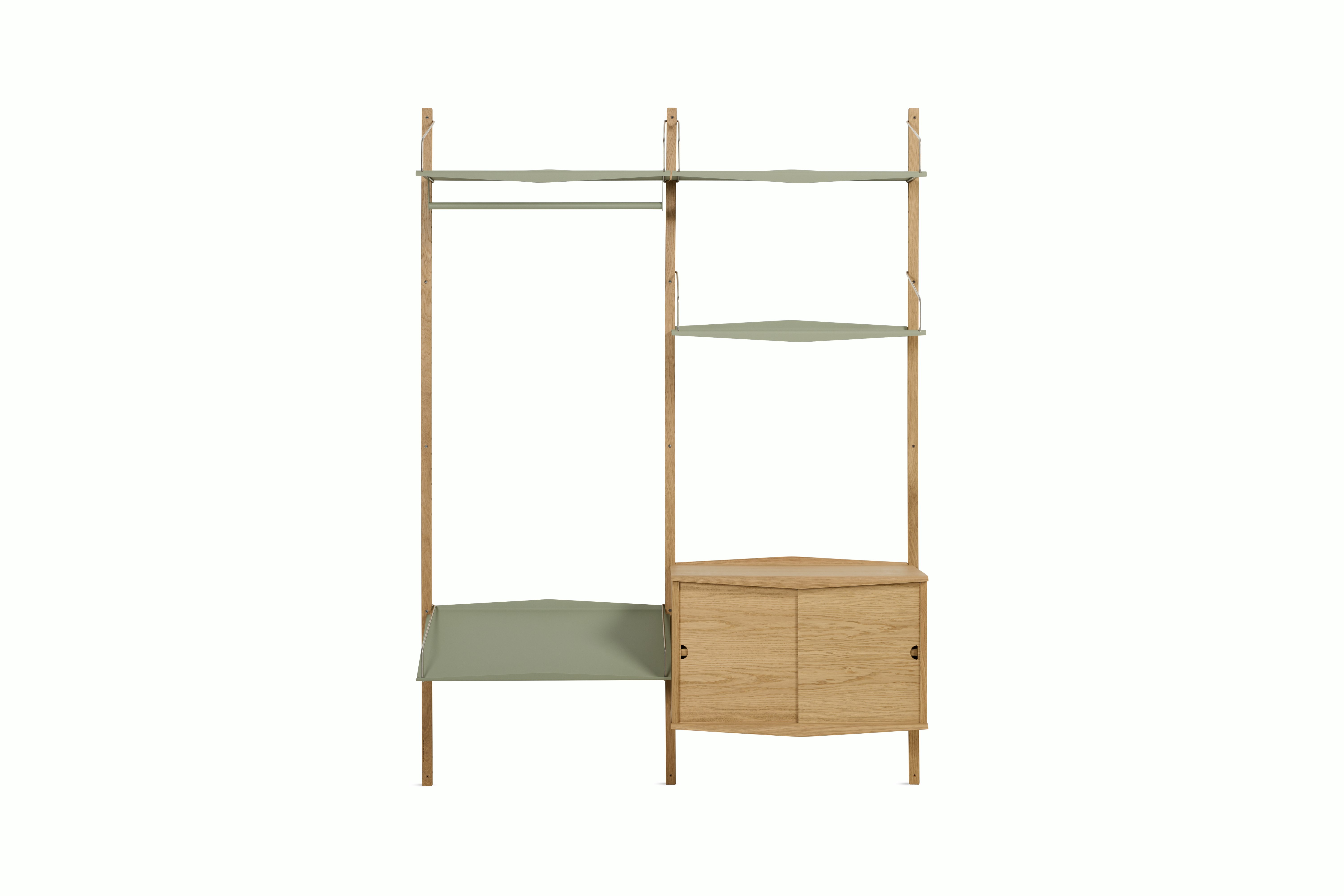 System Ultra - 2 Bay,  Green,  Oak,  Silver With Cabinet