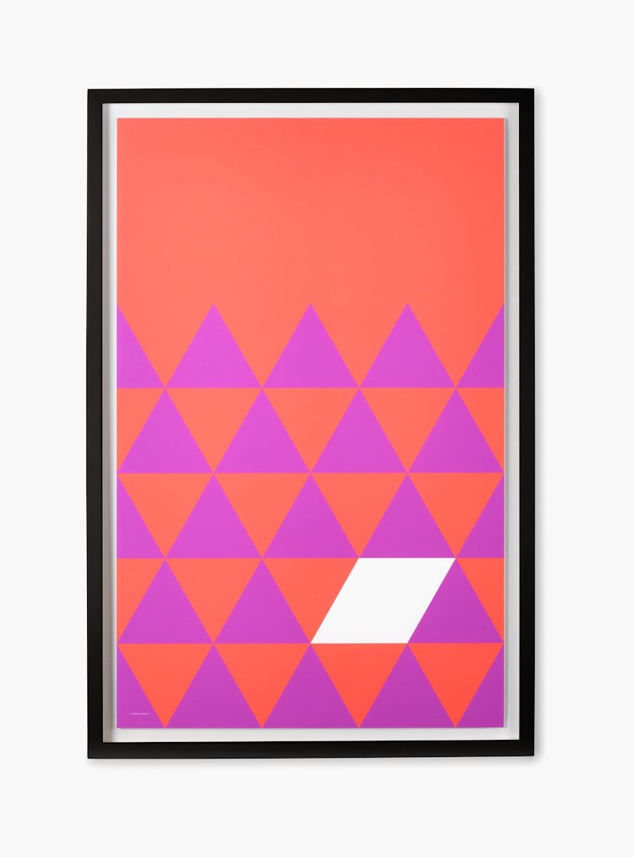 Nelson Pop Art Purple Triangles Poster