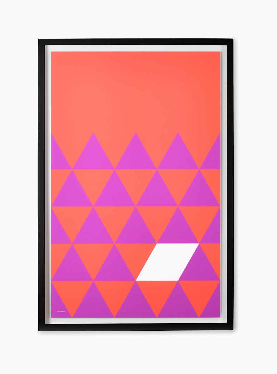 Nelson Pop Art Purple Triangles Framed Poster