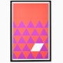 Nelson Pop Art Purple Triangles Poster Nelson Pop Art Purple Triangles Framed Poster