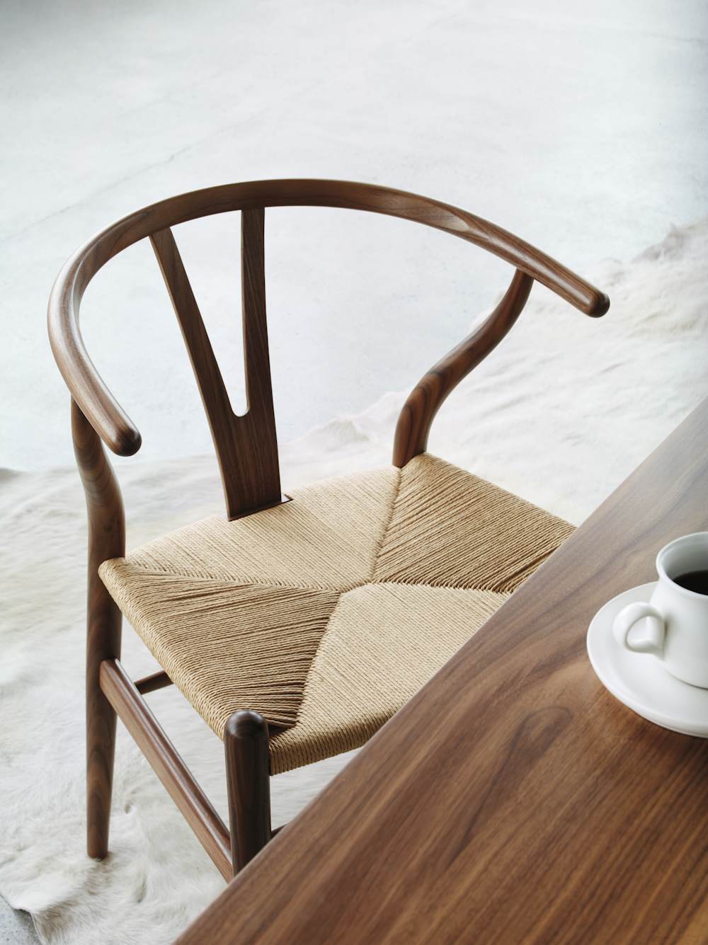 Wishbone Chair at a dining table