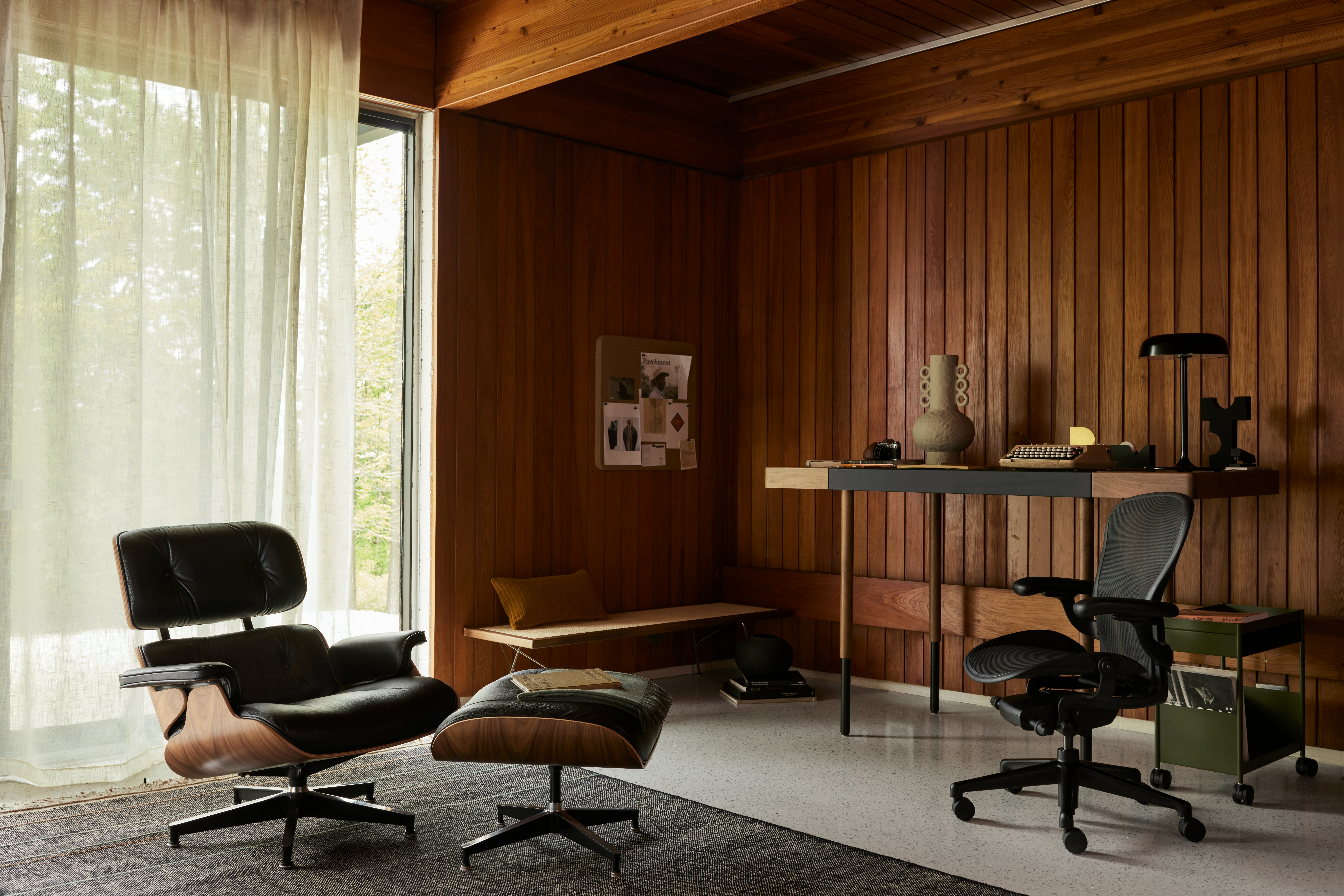 New Canaan Leatherwrap Sit-to-Stand Desk