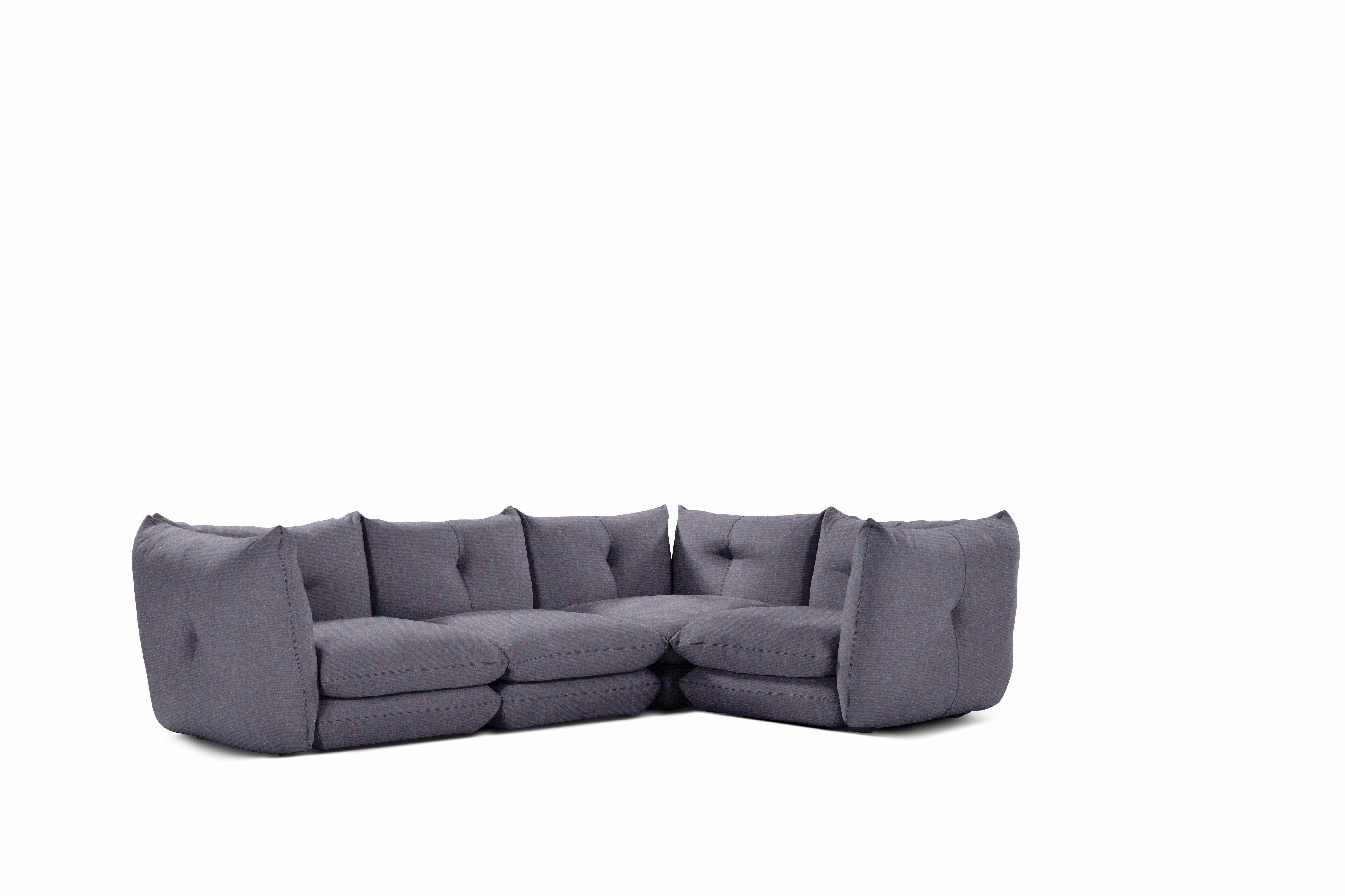 Pillo Sectional -  Right Four seater Standard or Deep in Buzz Flash