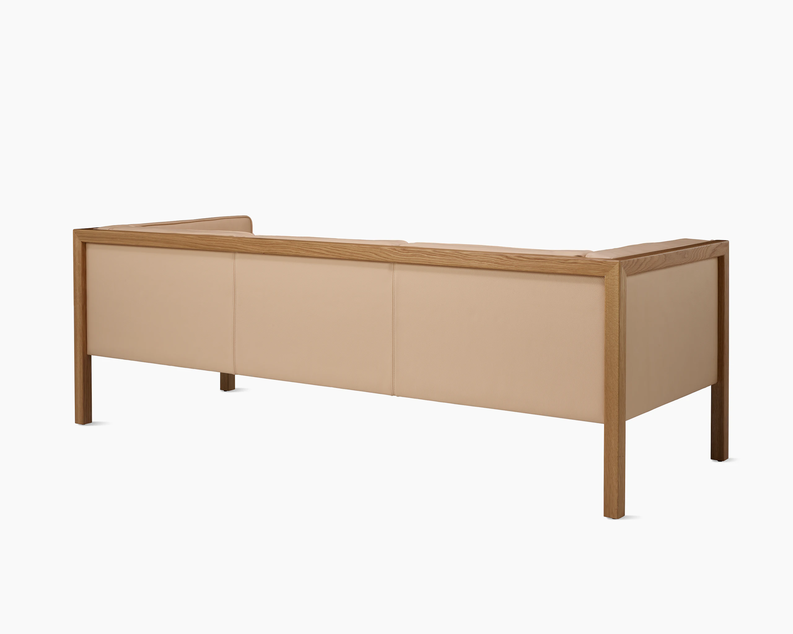 Nelson Cube Sofa in oak and leather