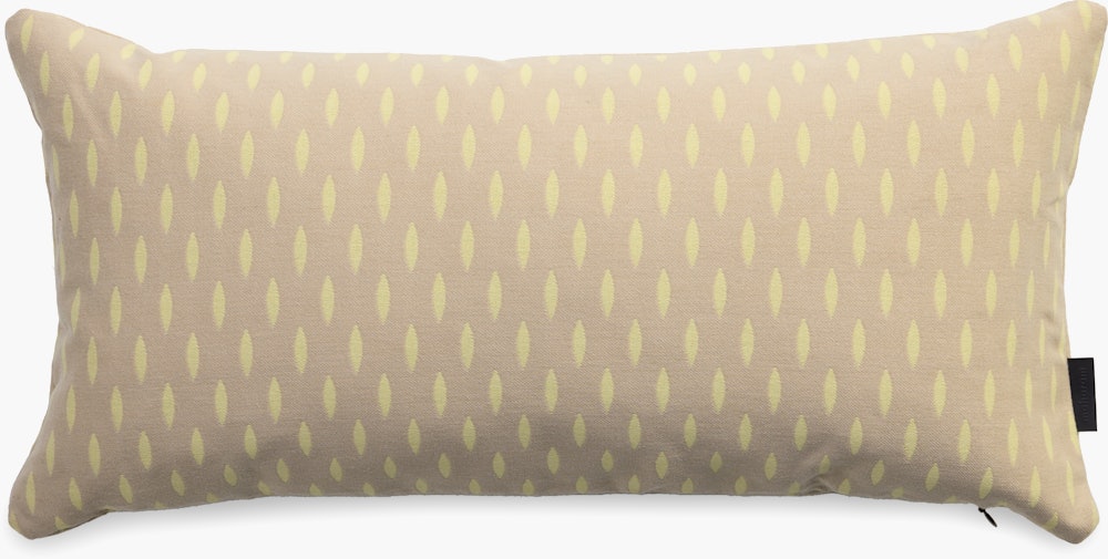 Pepitas Pillow - 11" x 21",  Light Yellow and Taupe