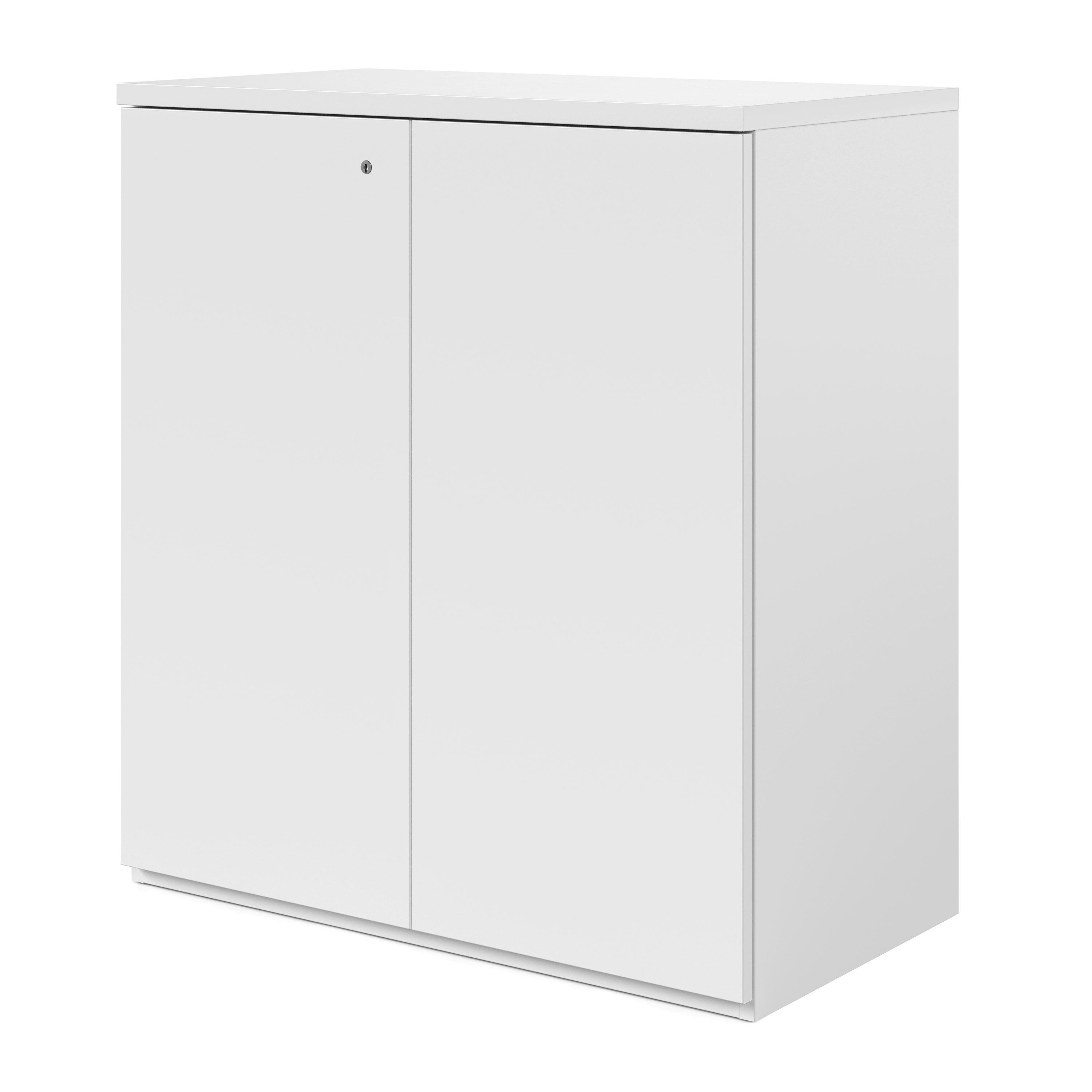 White Series 2 storage cabinet, viewed from a front angle.