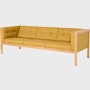 Cube Sofa - 80",  Toostripe,  Ochre Dark / Sienna,  Oak"