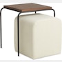 Fellow Nesting Table with Pouf