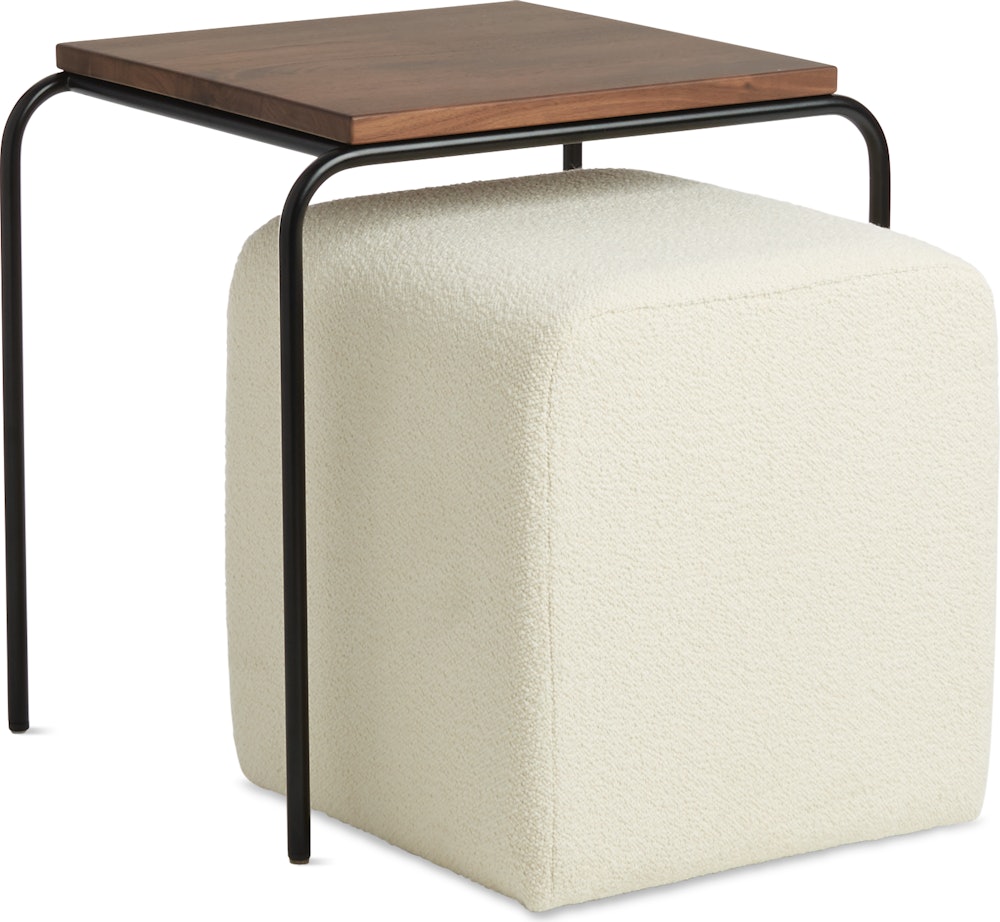 Fellow Nesting Table with Pouf
