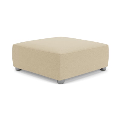 Barber Osgerby Ottoman -  Medium, Chrome, Classic Boucle, Neutral Barber Osgerby Ottoman -  Medium, Chrome, Classic Boucle, Neutral