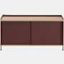 Enfold Sideboard, Low: Deep Red and Oak