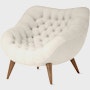 Rohde Easy Chair - Walnut,  Whim,  Warm White