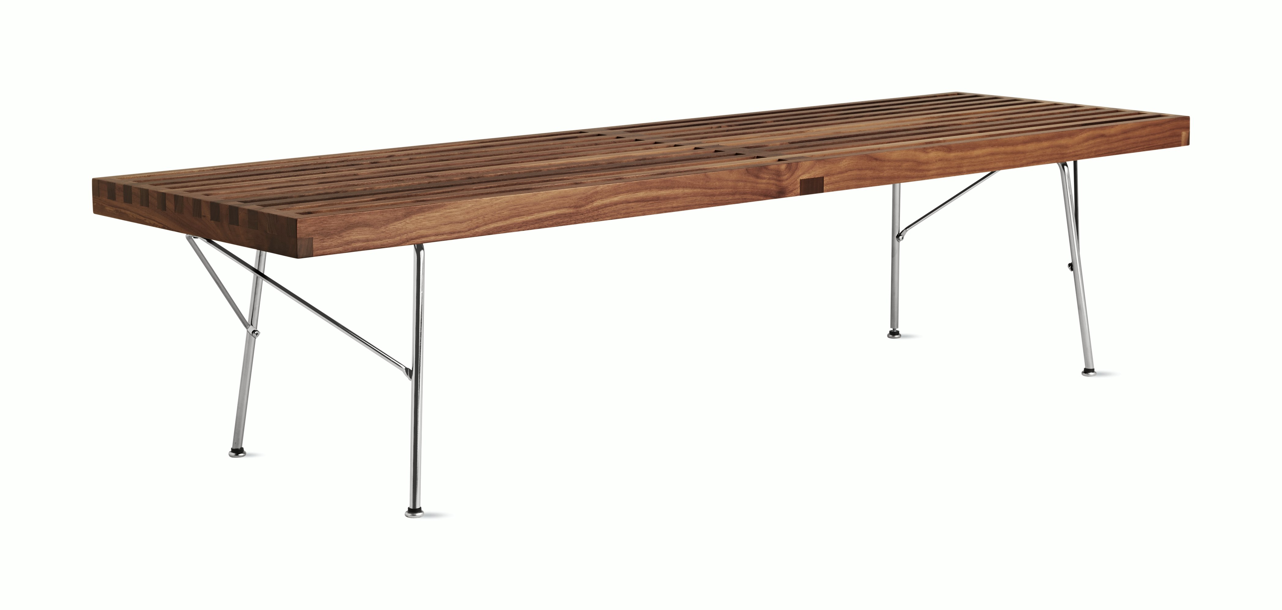 Nelson Platform Bench Walnut