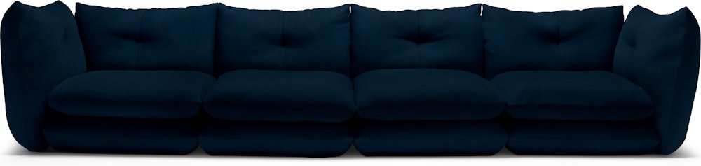 Pillo Sofa -  Four Seater,  Standard or Deep,  Iseo,  Dark Blue