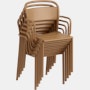 Linear Steel Chair - Armchair,  Burnt Orange