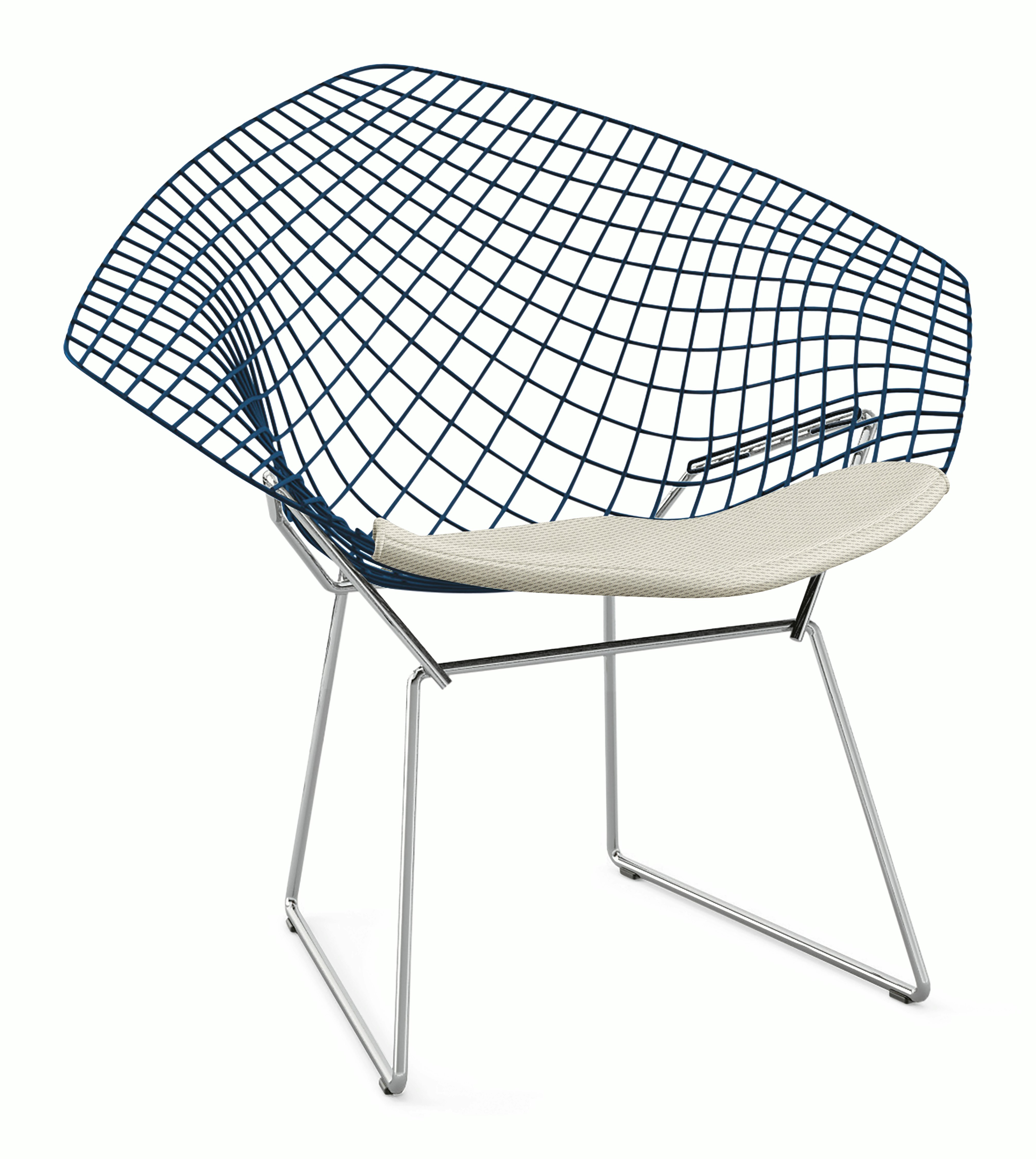 Bertoia Diamond Lounge Chair with Seat Pad