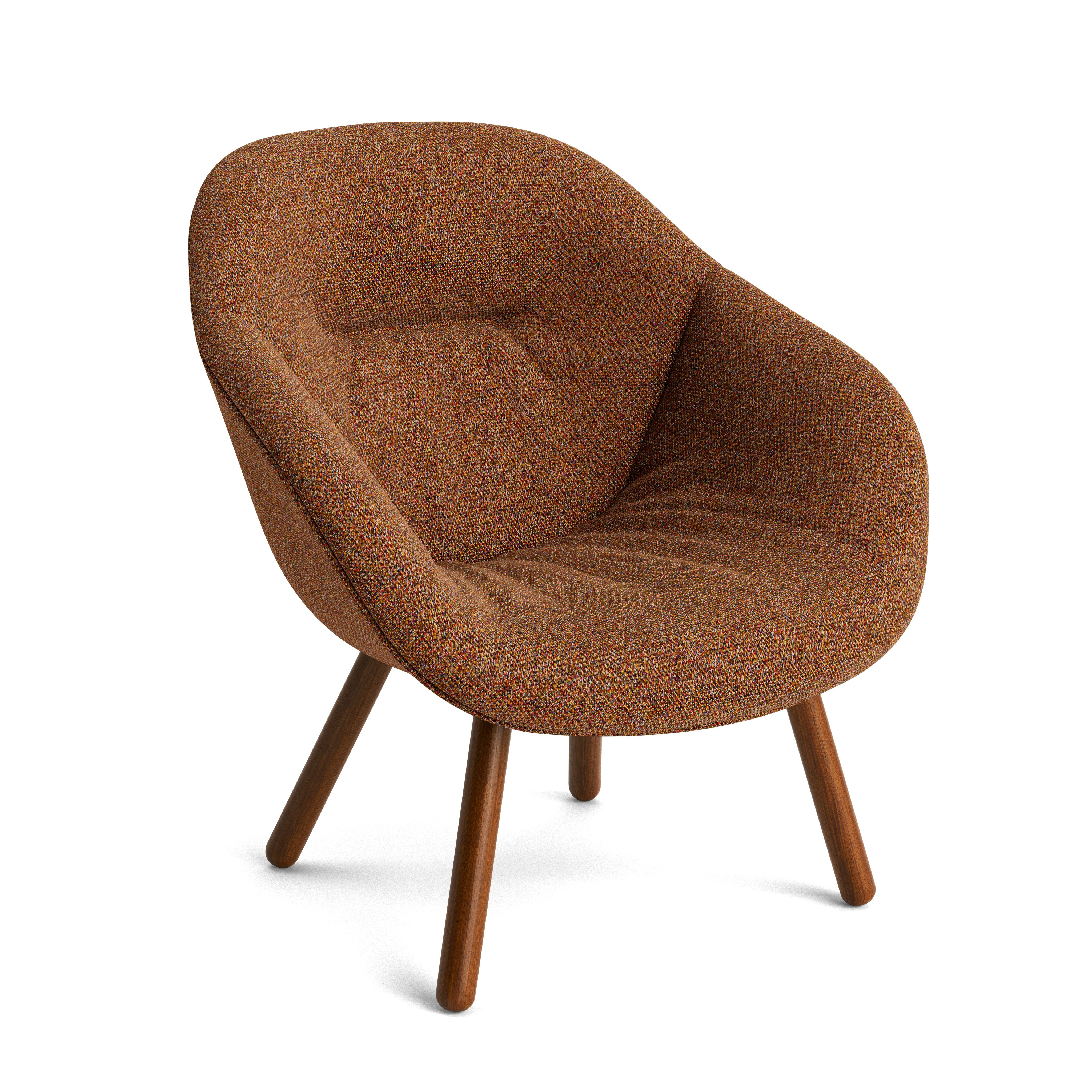 AAL 82 Armchair, Low Back - Soft, Loft, 500 Flame, Walnut