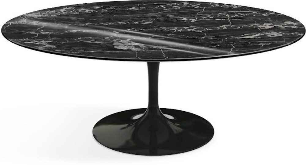 Saarinen Coffee Table - Polished Coated Marble,  Portoro Marble,  Black