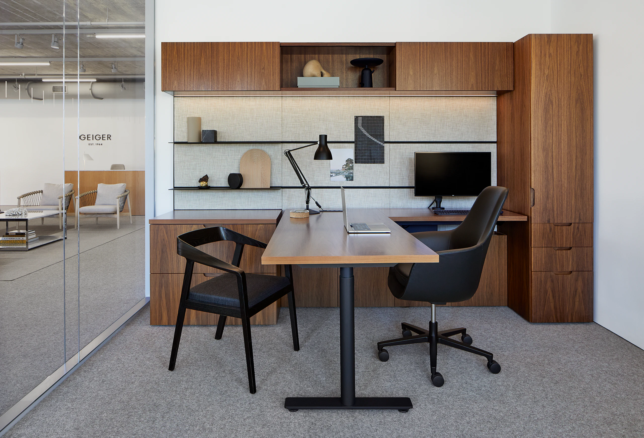 Geiger Showroom at Fulton Street Market in Chicago, Geiger One Private Office.