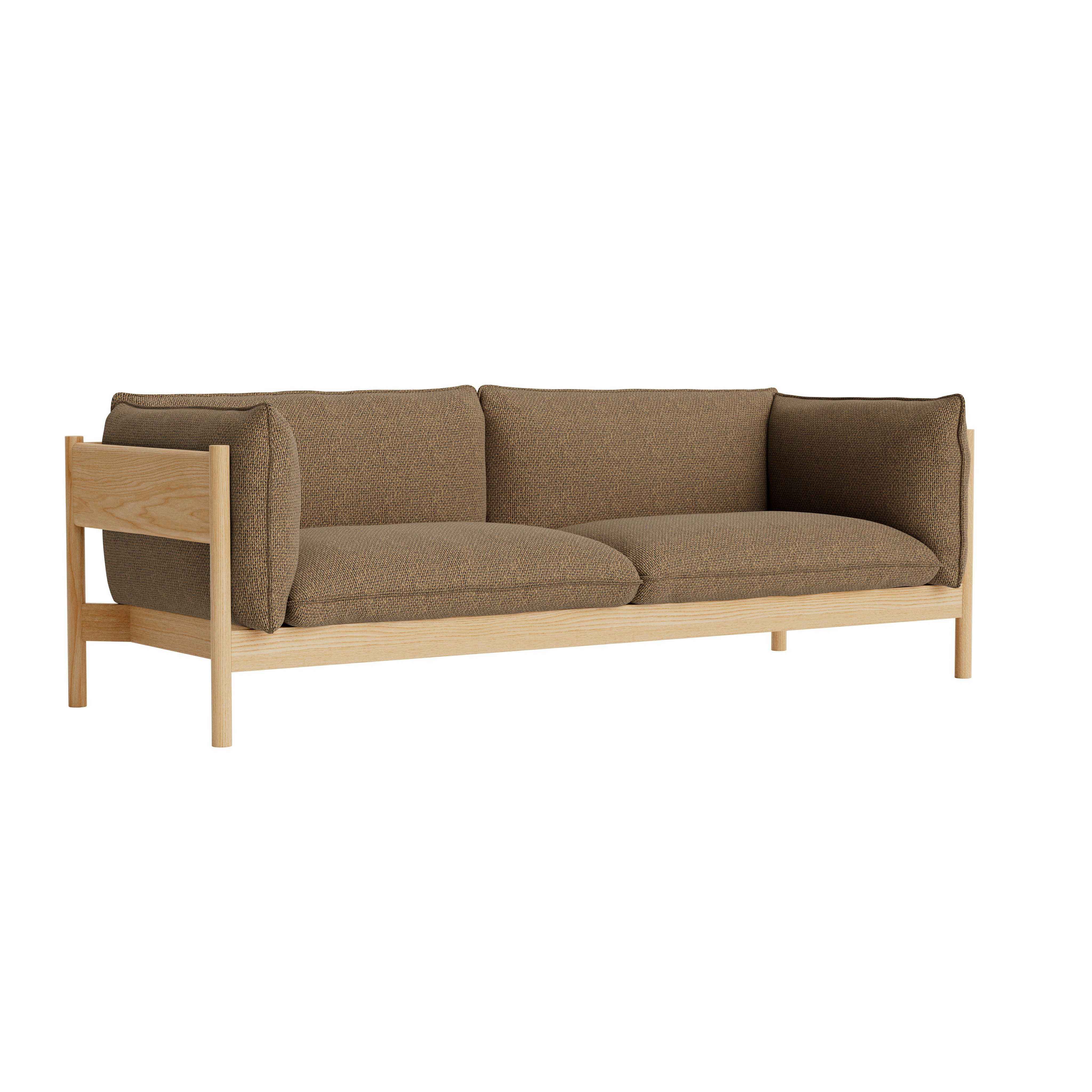 Arbour 3-Seat Sofa - Tartaglia, 1004 Blue Tan, Oak