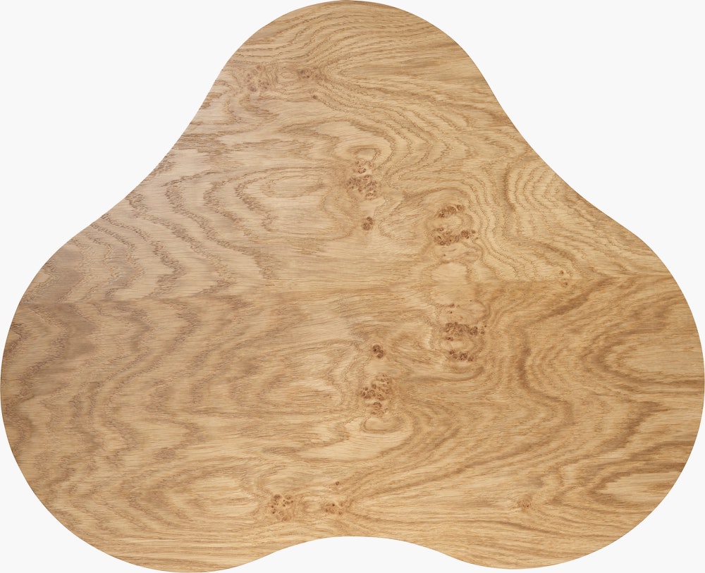 Rohde Paldao coffee table in oak burl top view.