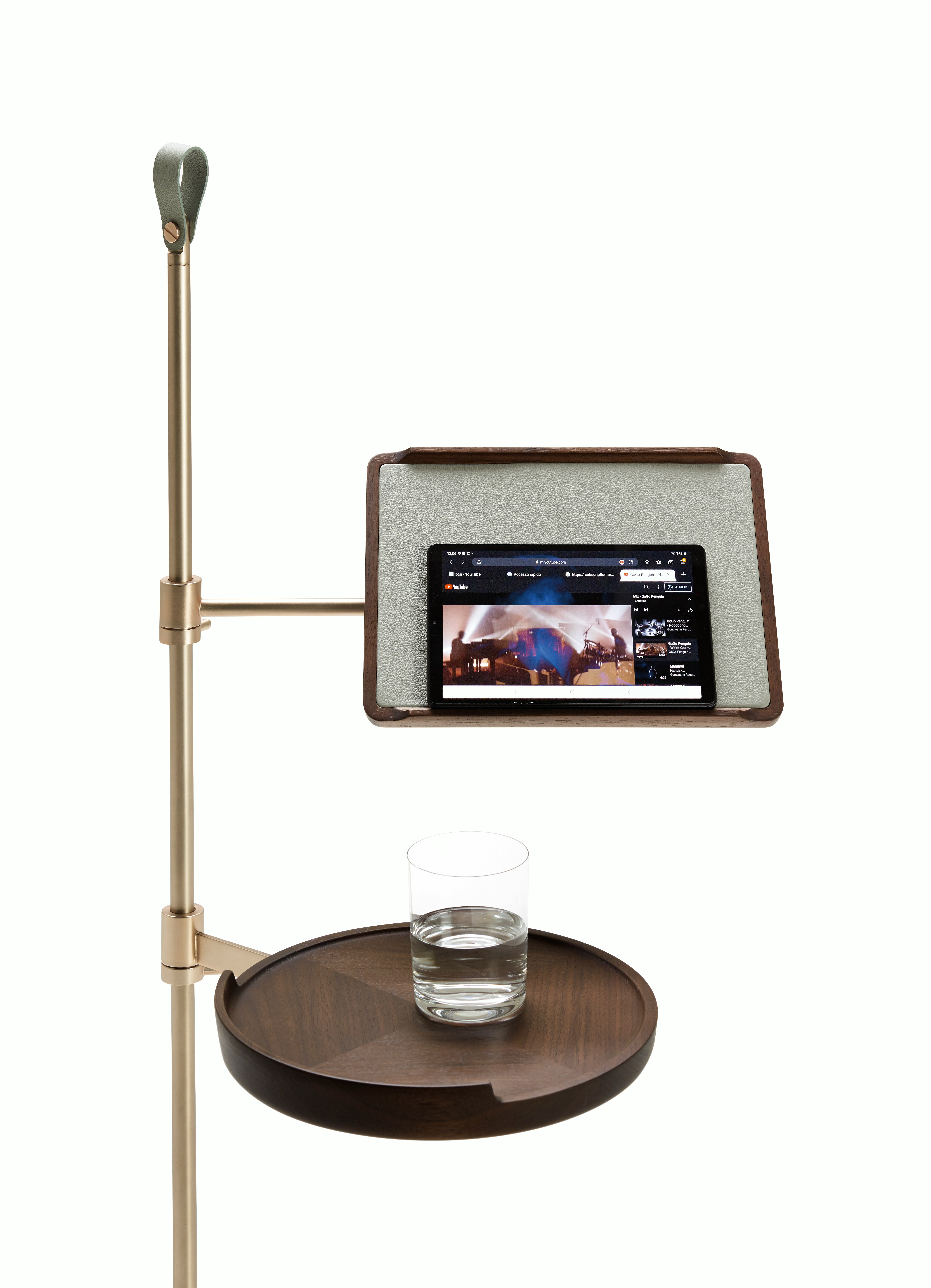 Galimede Library Stand in Walnut