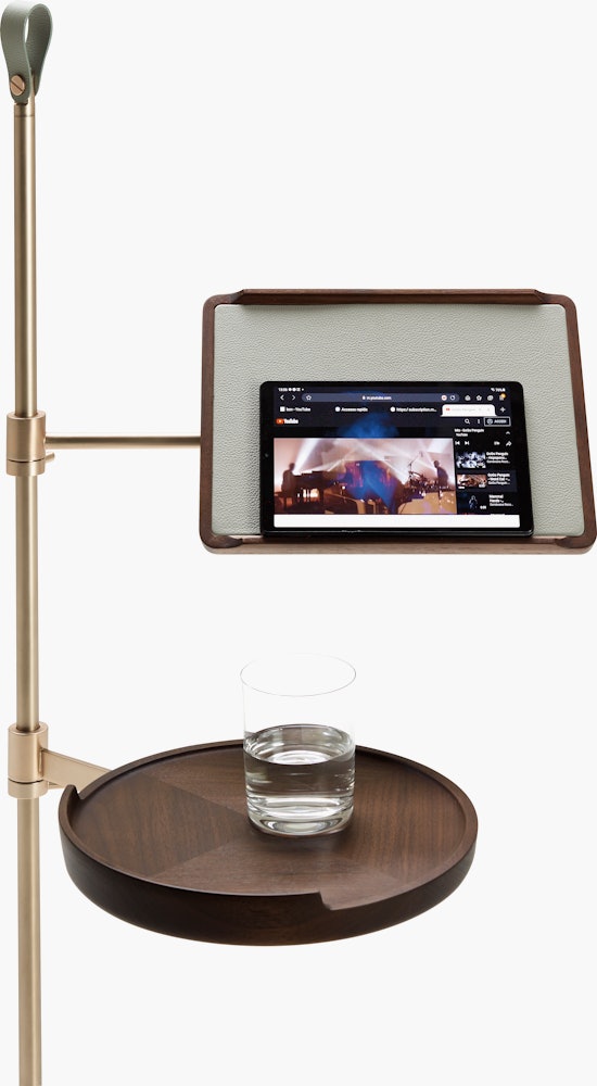 Galimede Library Stand in Walnut