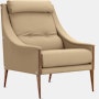 Dezza 48 Armchair in Oatmeal Velvet
