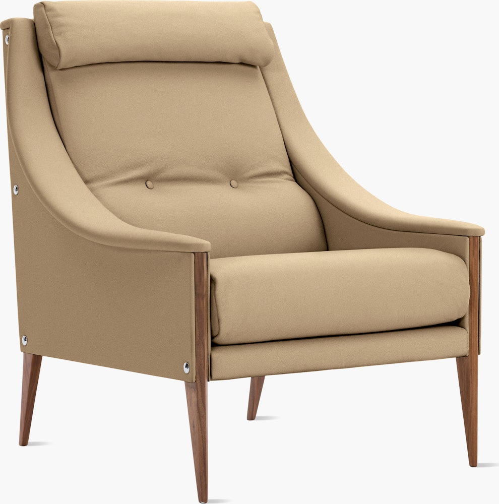 Dezza 48 Armchair in Oatmeal Velvet