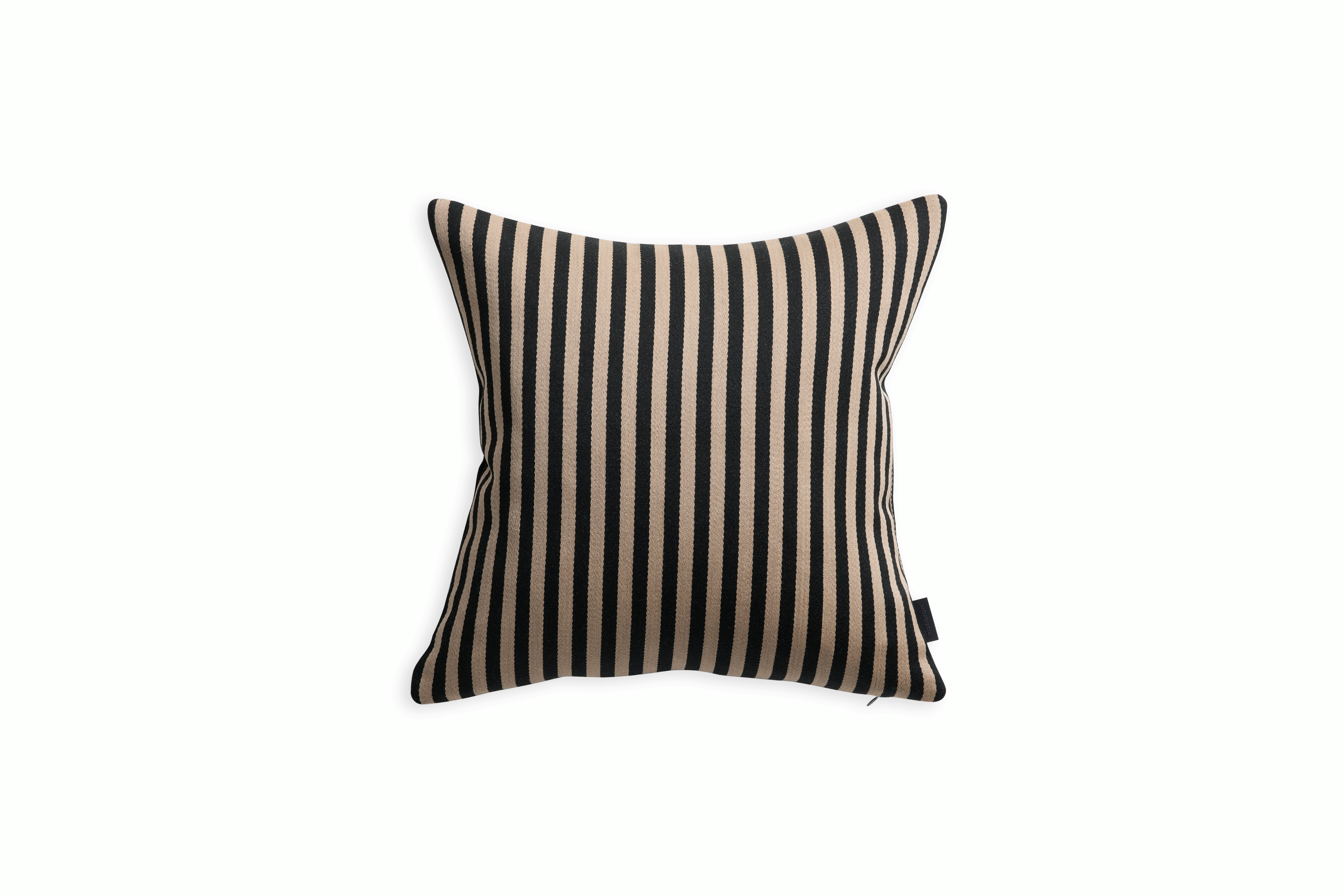 Toostripe Pillow - 17"x17"",  Black/Raw Umber"